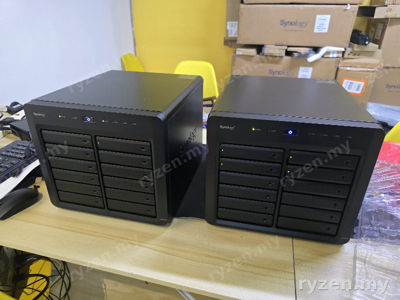 Ryzen engineers working with Synology equipment on a client site in Malaysia